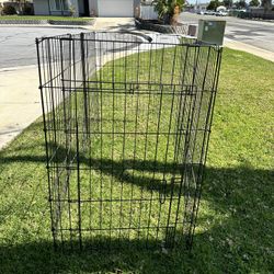 A large dog cage