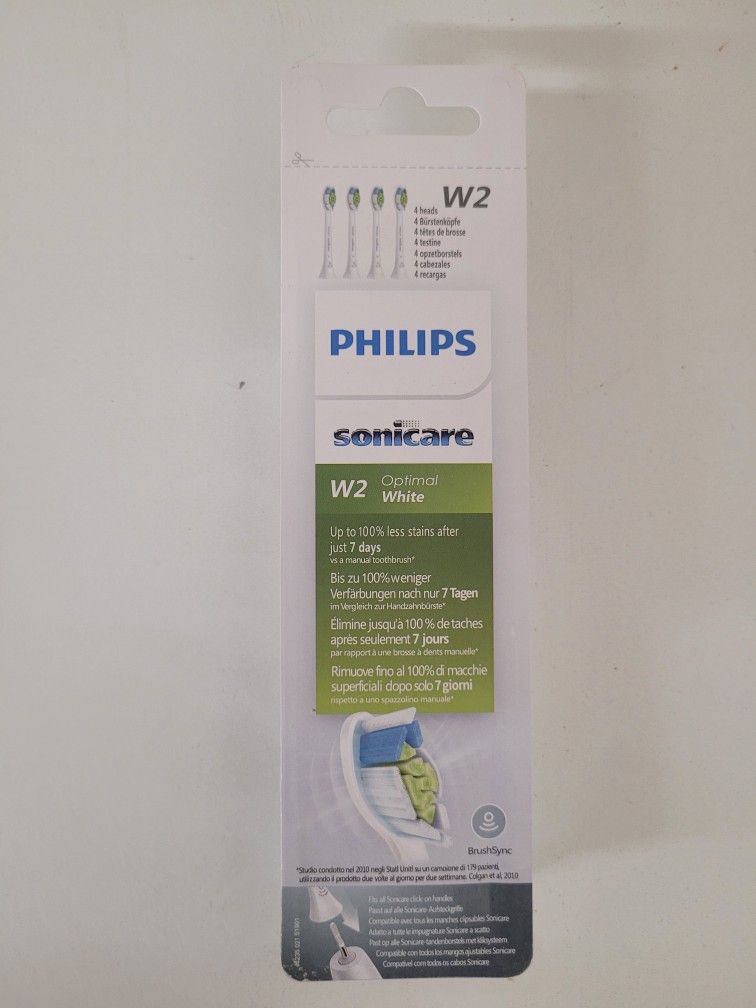 Philip's Sonicare W2 White 4 pack brush heads