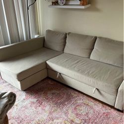 IKEA Friheten 90” Sleeper Sectional Sofa with Reversible Storage Chaise