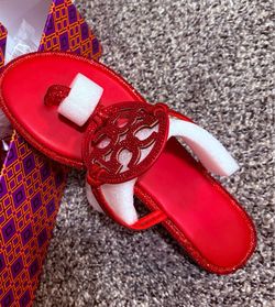 Tory Burch Miller Crystal Sandal in Red