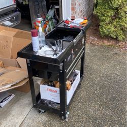 Rolling 2 Drawer Tool Box Cart