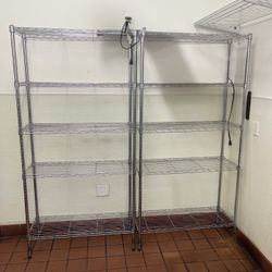 2 X Heavy Duty Steel Wire Rack Storage Shelving Organizer for Kitchen, Garage, 36" L x 14" W x 72" H, Chrome