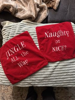 Christmas Red velvet Pillow Covers 18”x18”