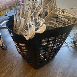 Hangers And Laundry Basket 