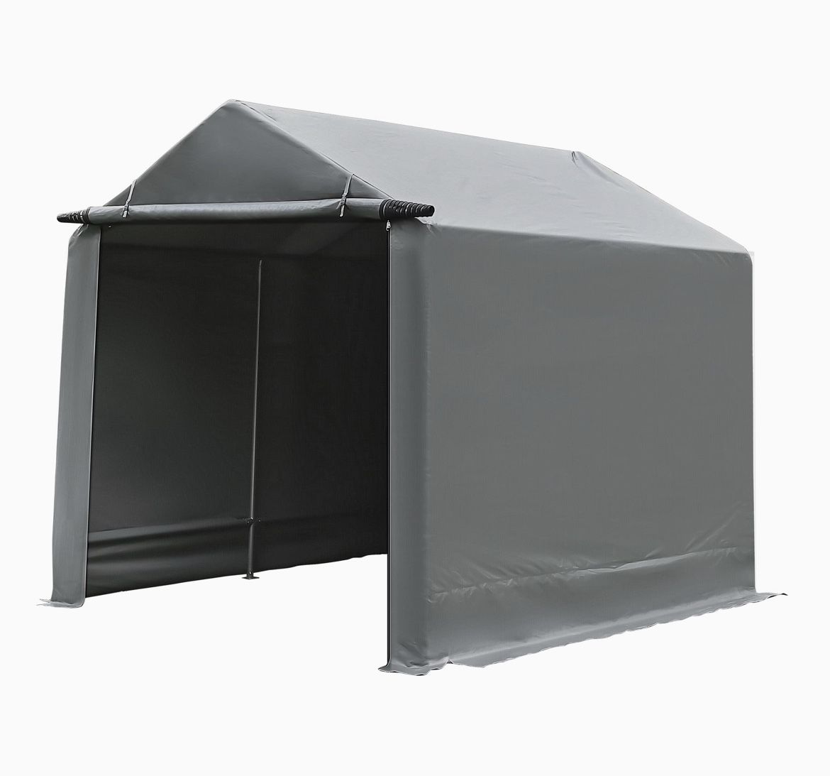 Gardesol Carport, 10x10 ft Heavy Duty Outdoor Storage Shed with Roll-up Zipper Door, Waterproof and UV Resistant Outdoor Garage for Motorcycle, ATV, B