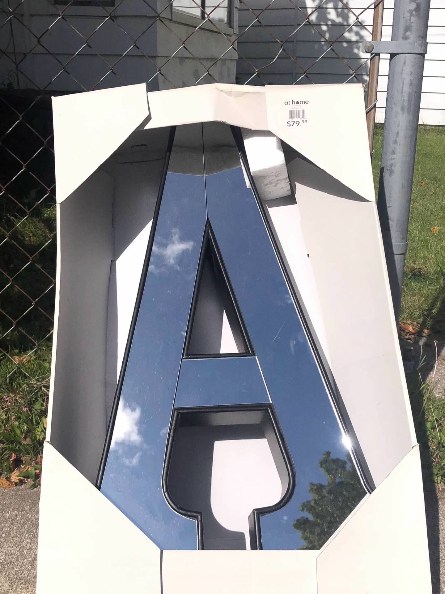 Letter A Mirror With Shelf 