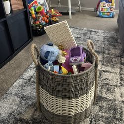Full Basket Of Toddler Blocks 