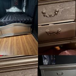 Antique Silver Bedroom Set – $270