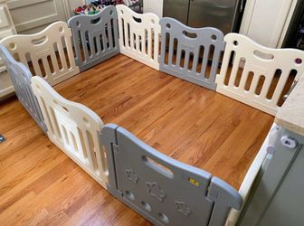 BabyCare 9 Panels Fence Gate PlayYard Play Pen.  30W X 26H