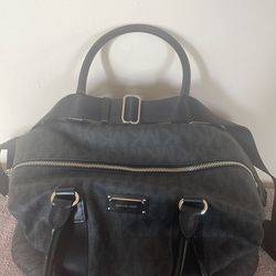 Michael Kors Black Monogram Duffle Bag