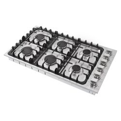 New Open Box 36" Stainless Steel Drop-In Gas Cooktop