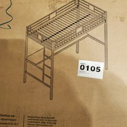 Loft Bed With Desk Metal Black Color Brand New In The Box 