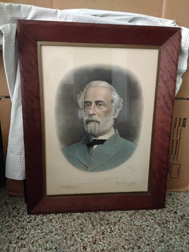 Engraved Robt E Lee Framed Print