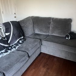Gray L- SHAPED COUCH For SALE 