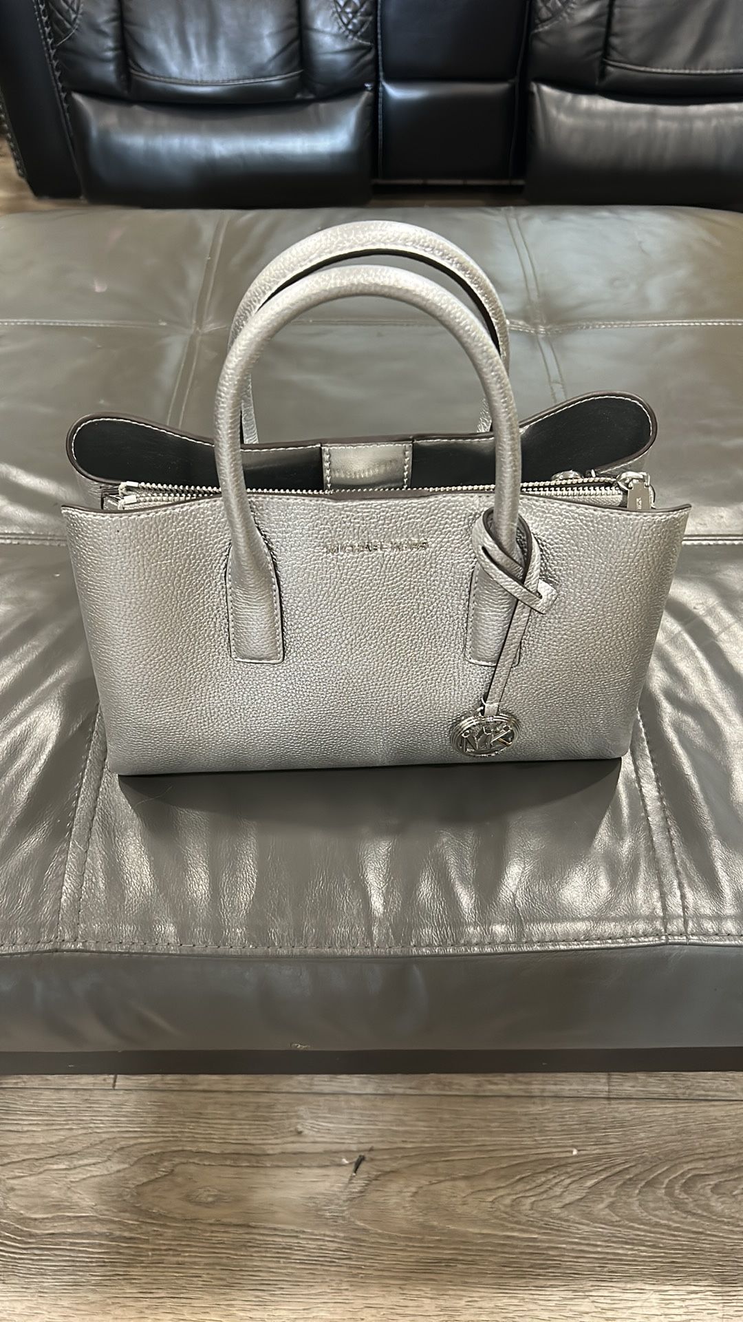 Michael Kors Metallic Silver Satchel
