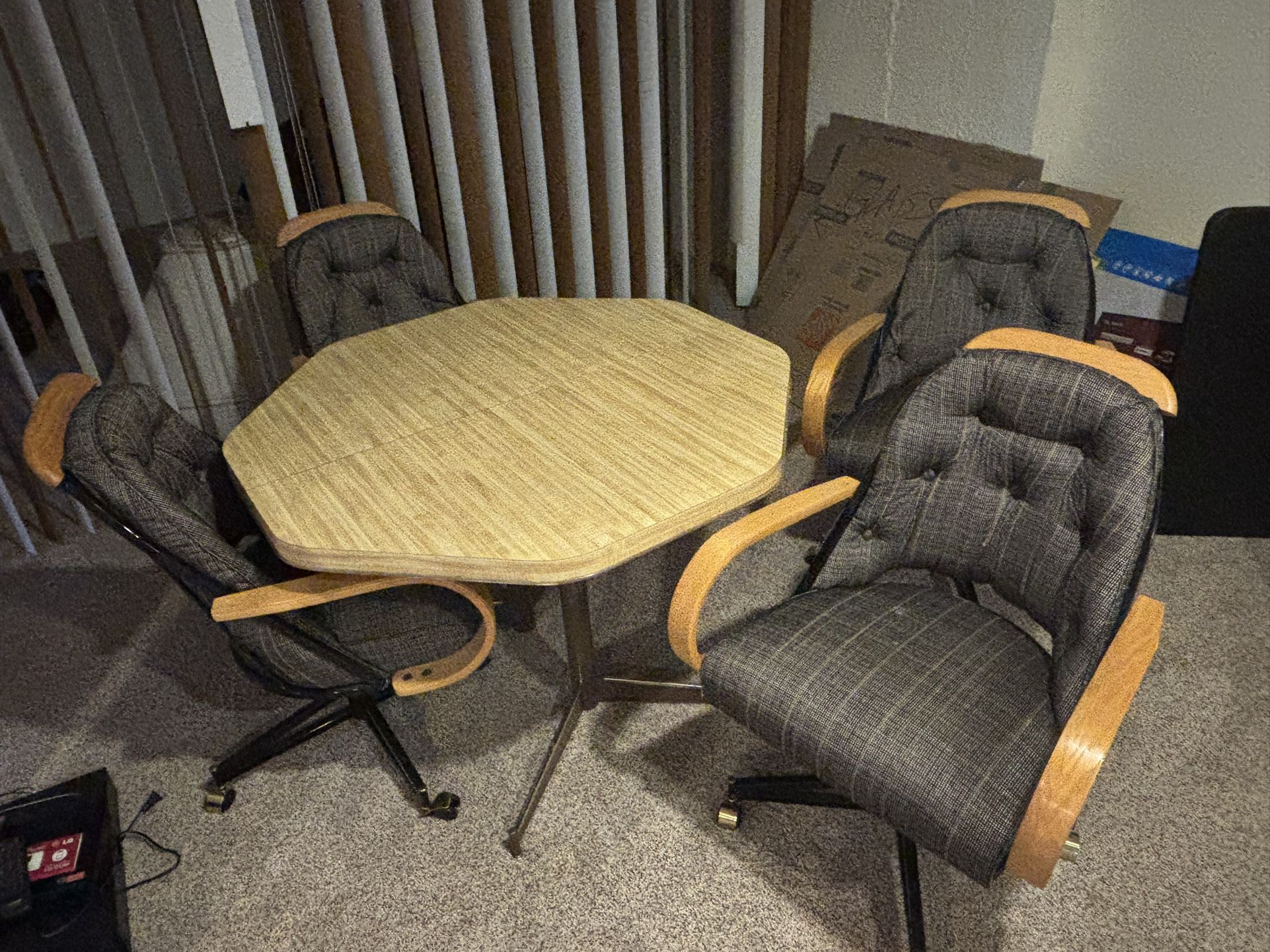 Clipped Corner Dining Table w/ 4 Chairs