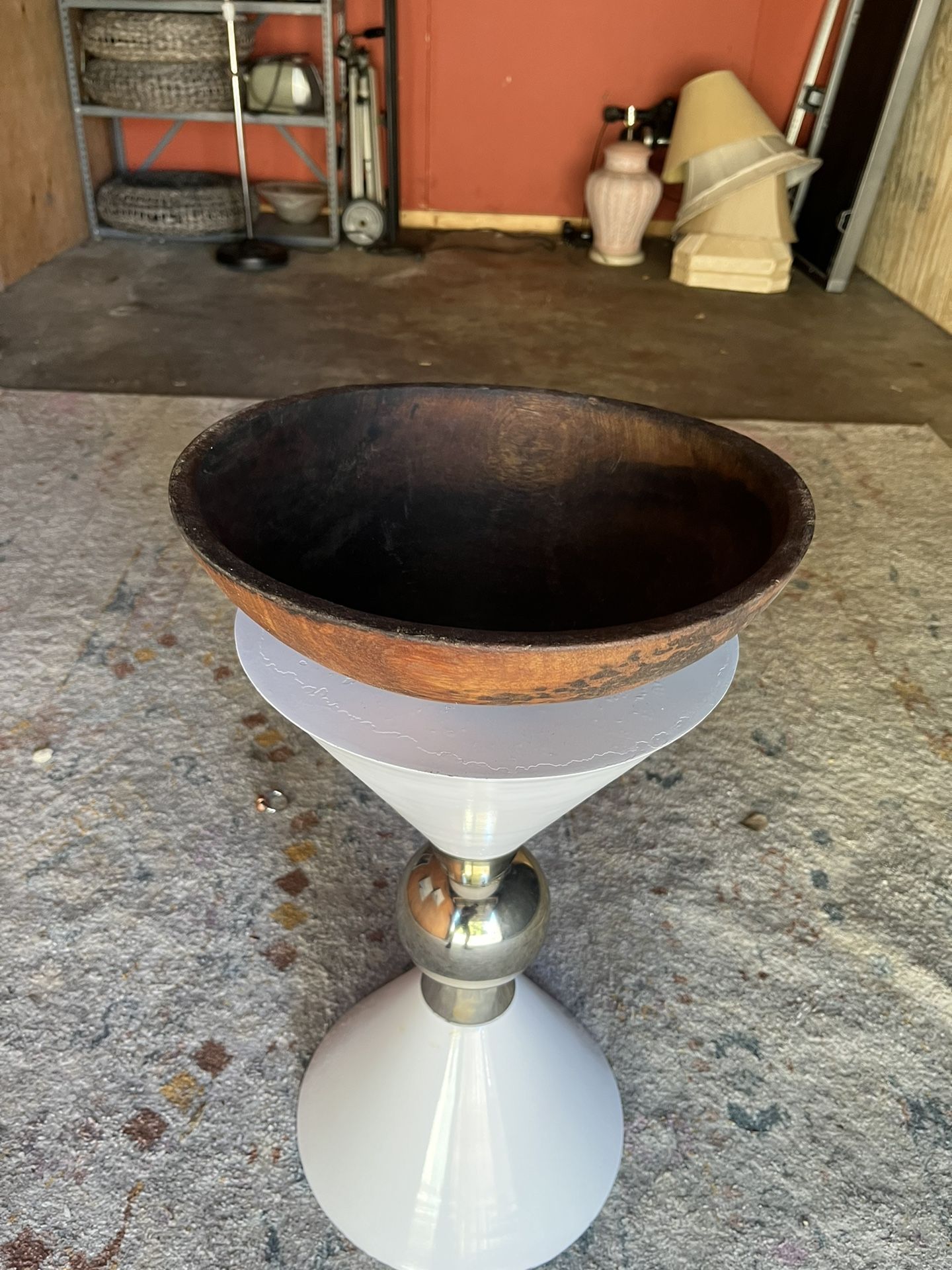 Munising Dough Bowl 13 Inch Primitive Farmhouse, Wood Bowl