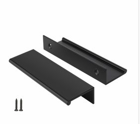25 Pack Kitchen Cabinet Handles 4 Inch Black Pulls For Dresser Drawers Door Edge Finger Pull Aluminum Alloy Hardware
