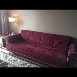 Loveseat And Sofa With Storage. With Cover.