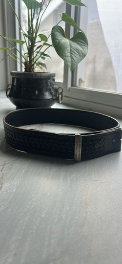 Vintage Black Leather Belt