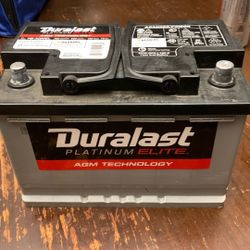 Car Battery  Duralast platinum elite fully charged like new