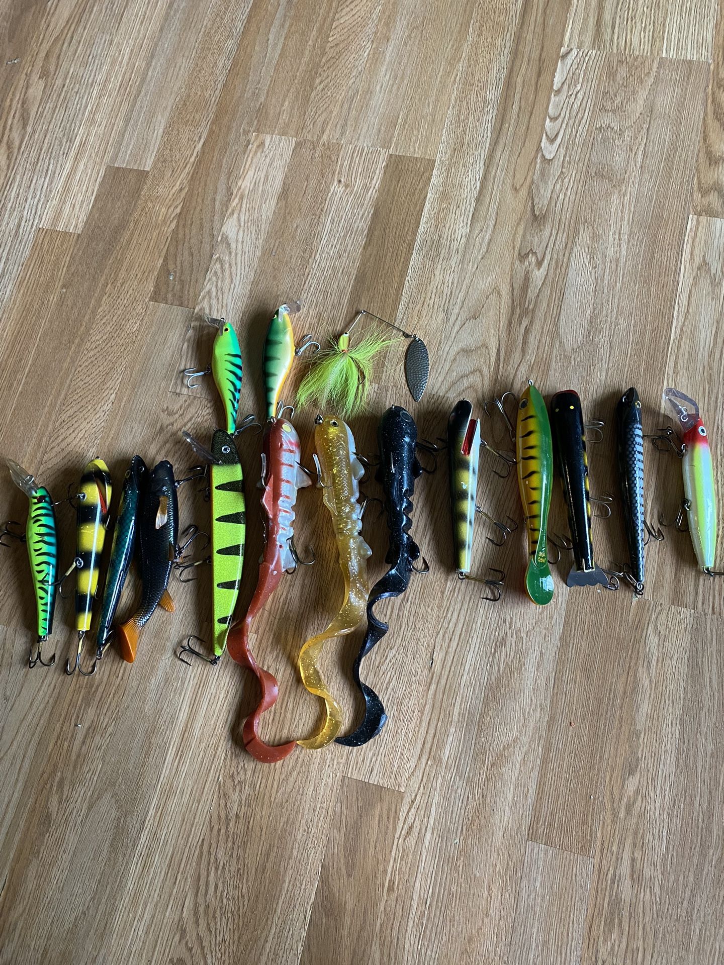 Musky and pike fishing lures from $10 to $30