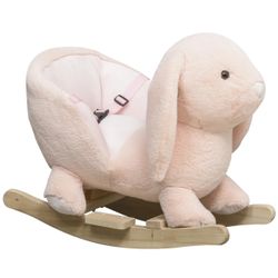 Rabbit wooden rocking horse with sound