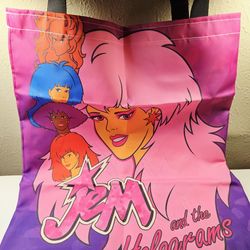 1980s Nostalgia Jem and the Holograms Tote Bag 15.7"x13.8" NEW