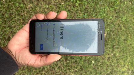 Android Smartphone with Cracked Screen