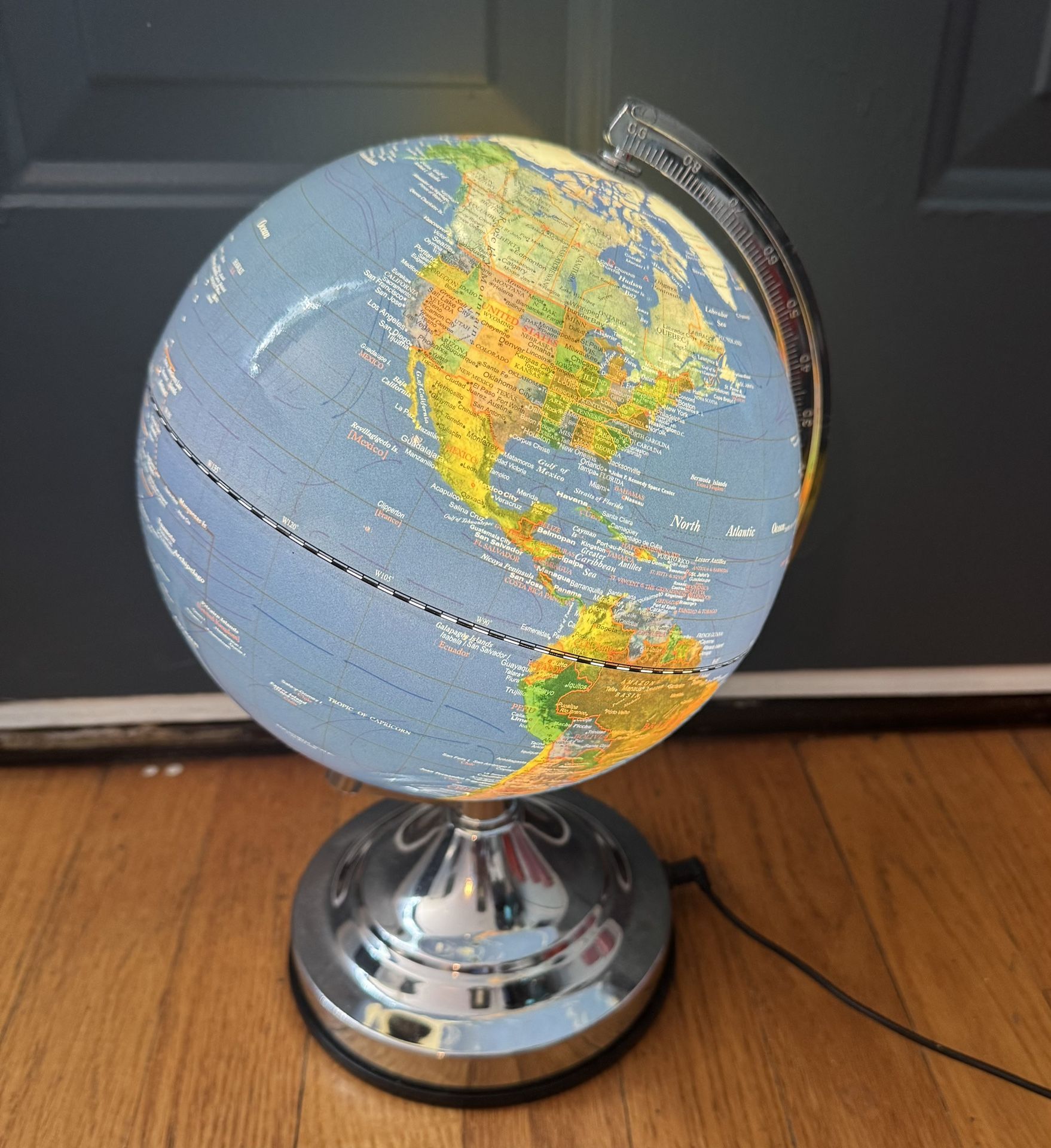 Illuminated World Globe