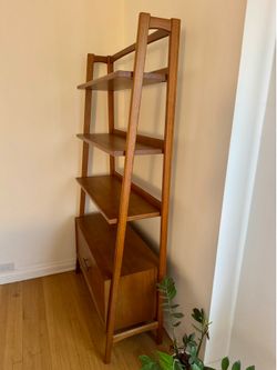 West Elm Mid-Century Bookshelf with Drawer (38”) in Acorn - orig. $999