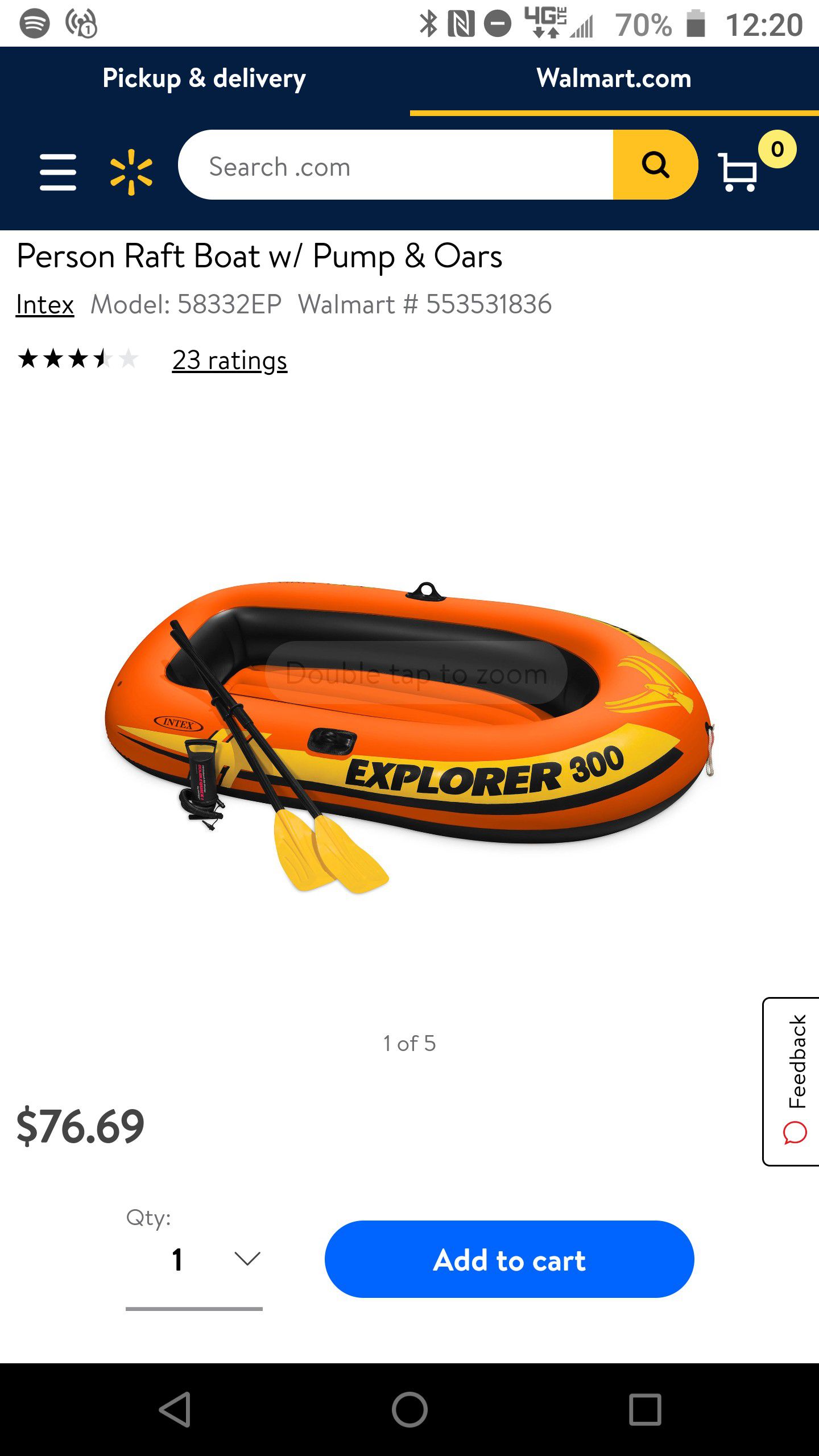 2 Inflatable Boats Complete 3 person boats