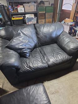 Chair with ottoman and loveseat