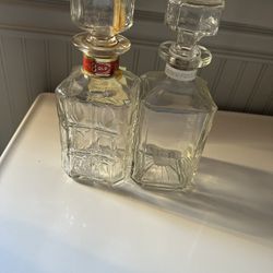 2 Glass Decanters