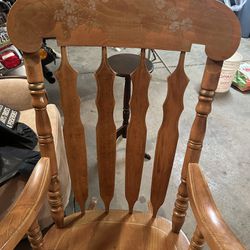 Large Size Vintage Wooden Rocking Chair