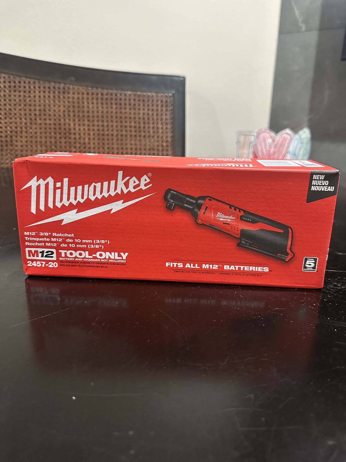 Milwaukee M12 12V Lithium-Ion Cordless 3/8 in. Ratchet (Tool-Only)