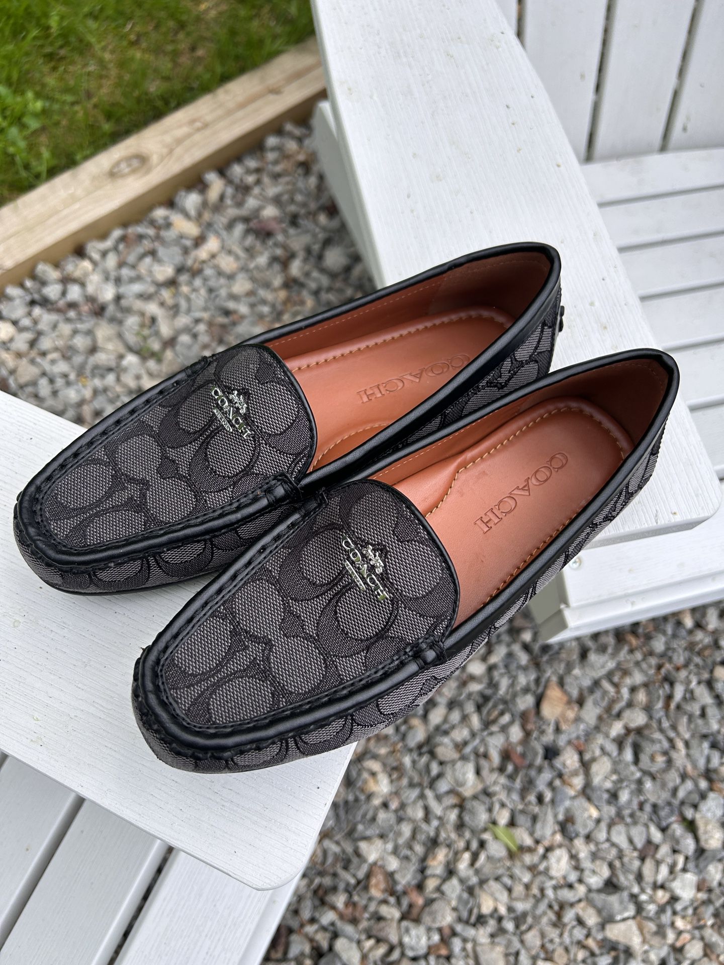 Coach Black Signature Loafers - Never Worn