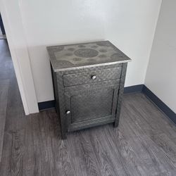 Moroccan Metal Inlay Nightstand / Accent Cabinet (World Market )