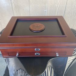 The complete uncirculated original design American eagle silver dollar collection display chest 
