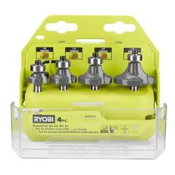 Roundover Router Bit Set (4-Piece) fit 1/4 in. collet