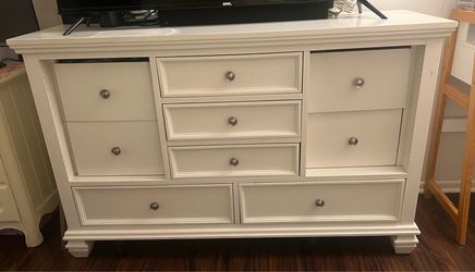 White Bedroom Dresser 54”L x 18”W x 34”H