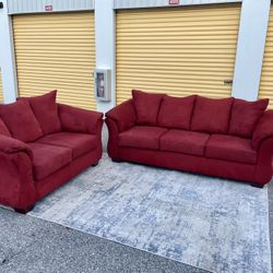Red Sofa Set