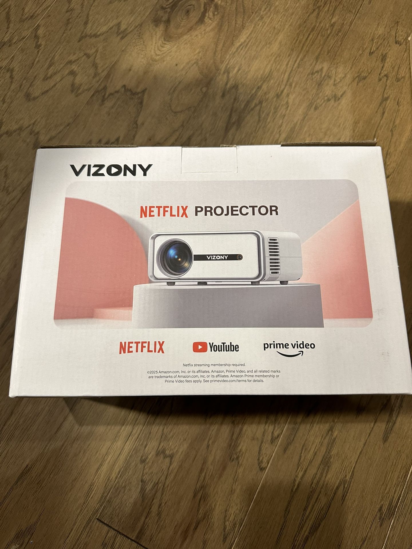 New Smart Projector with WiFi and Bluetooth, VIZONY Native 1080P Projector with Apps Built in Netflix, Youtube, Hulu, Dis