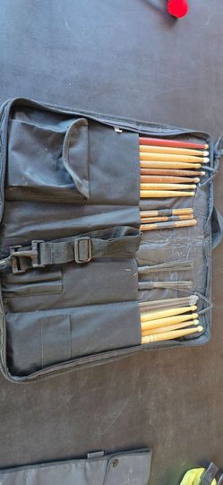 Zildjian Stick Bag w/ misc drumsticks and brushes