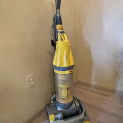 DysonDC07 All Floors Upright Vacuum Yellow Root Cyclone Vacuum with Attachment