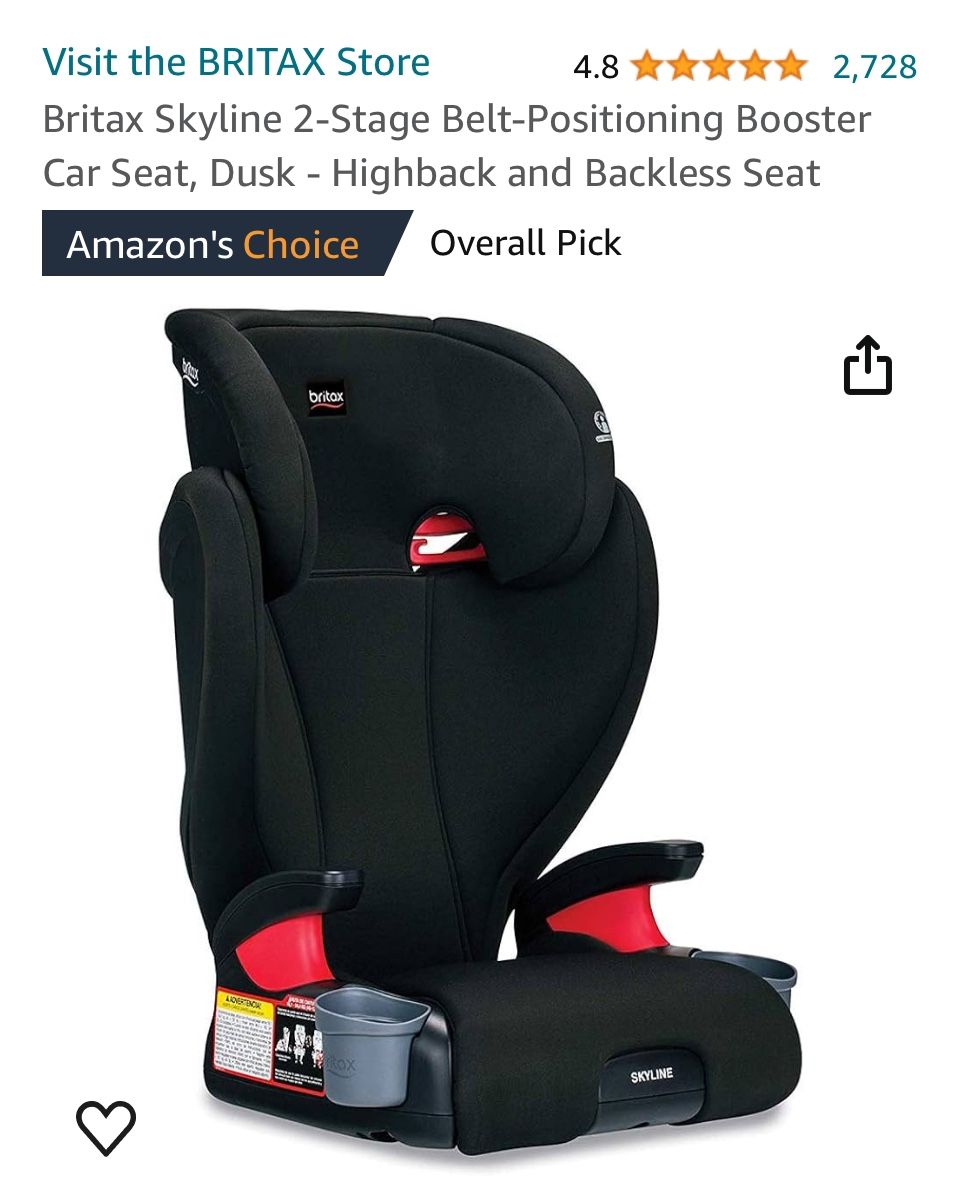 Britax Skyline Stage Belt Positioning Booster Car Seat, Dusk