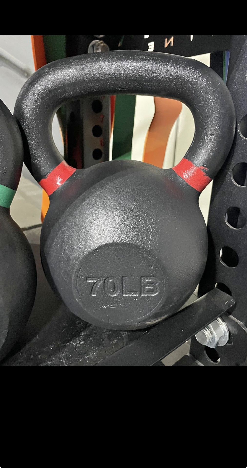 Cast Iron Kettlebell 70 LB - Black Matte Texture Finish - we have other weights available!
