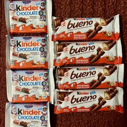 NEW 8 Kinder Chocolate & Bueno