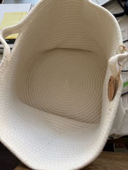 Woven Cotton Rope Storage Basket