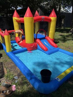 Bounce house water slide